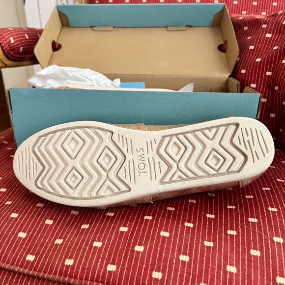 Champagne synthetic shimmer Toms shoe - Picture 4 of 5